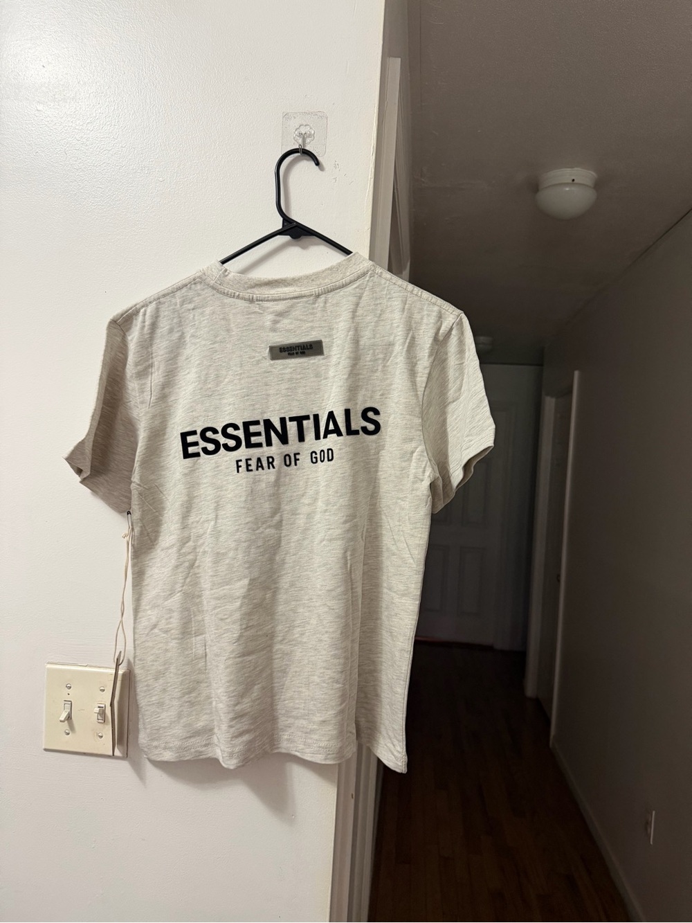 Essentials Fear of God Cream Logo Short Sleeve Tee